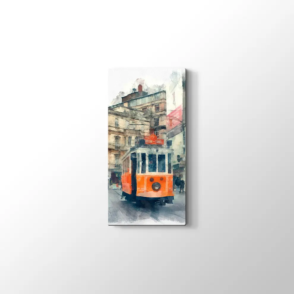 Suluboya Taksim Kanvas Tablo