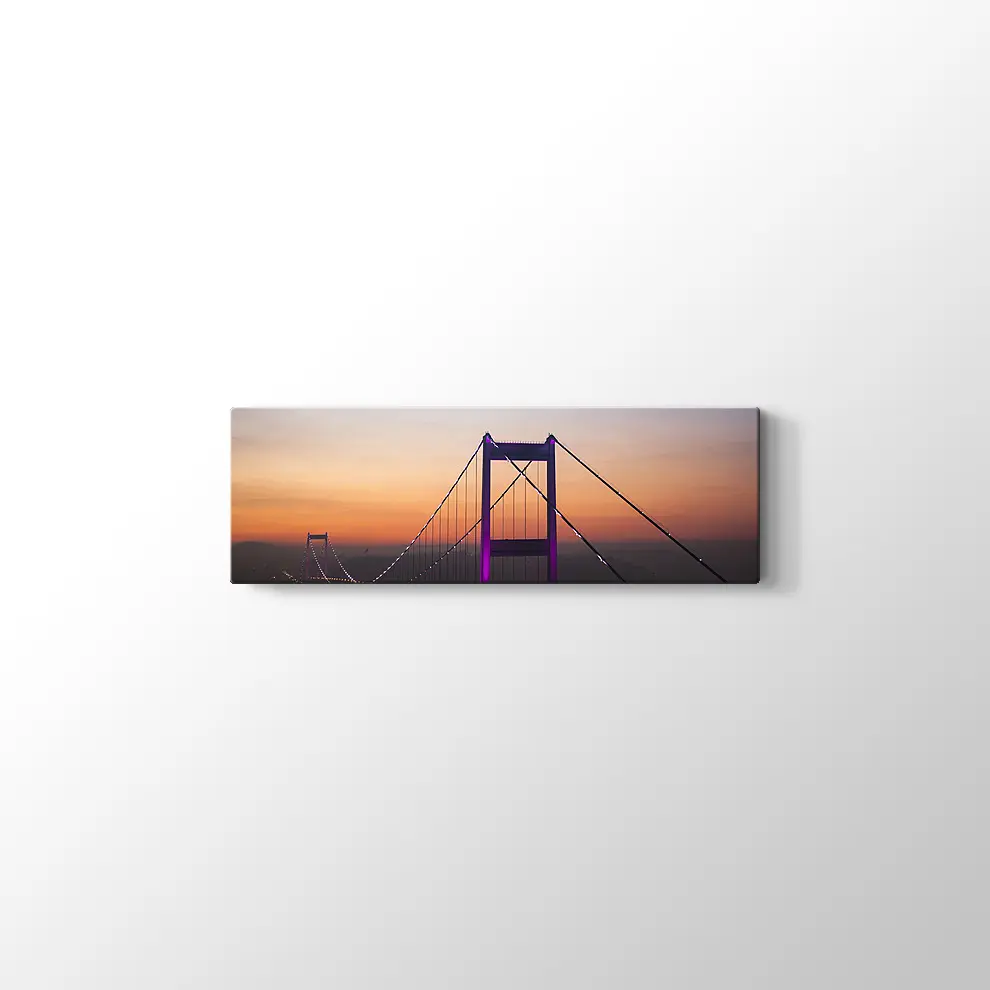 Gece Boğaz Köprüsü Kanvas Tablo
