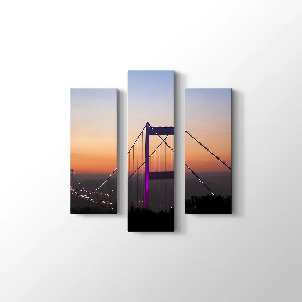 Gece Boğaz Köprüsü Kanvas Tablo