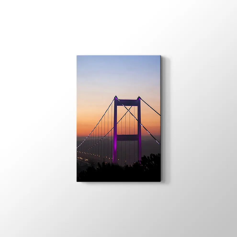 Gece Boğaz Köprüsü Kanvas Tablo