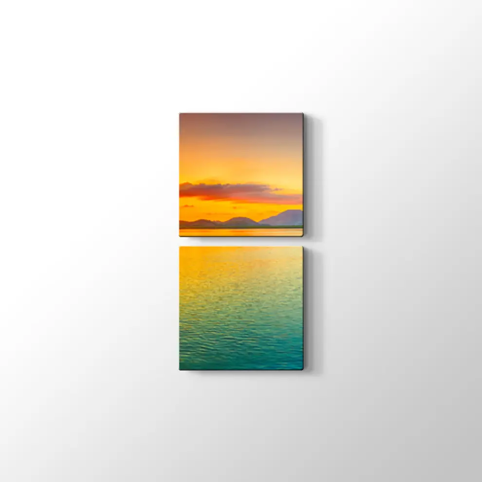 Günbatımı Deniz Kanvas Tablo