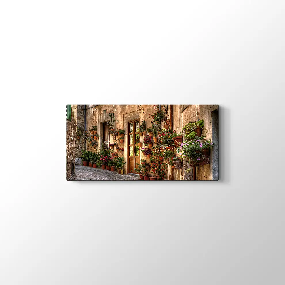Valldemossa Mayorka Sokaları Kanvas Tablo