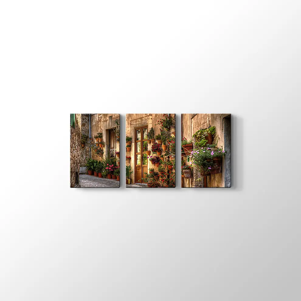 Valldemossa Mayorka Sokaları Kanvas Tablo