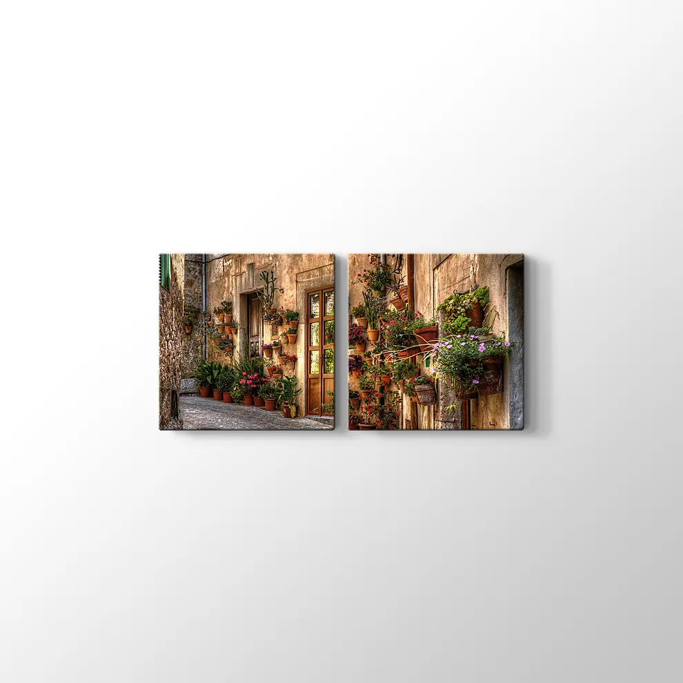 Valldemossa Mayorka Sokaları Kanvas Tablo