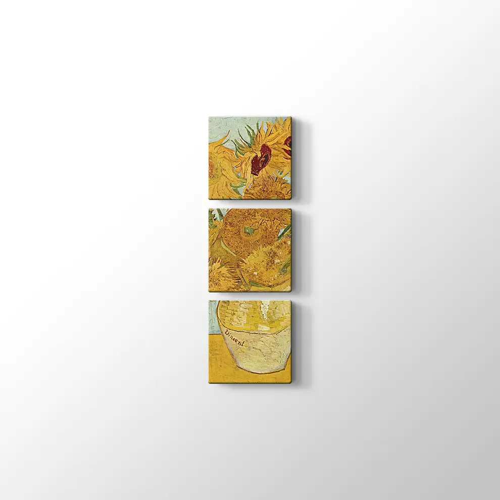 Van Gogh Vazoda Ayçiçekleri Kanvas Tablo