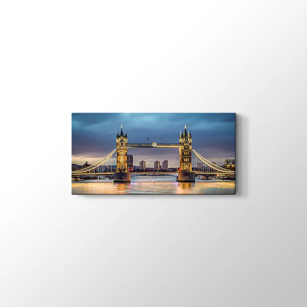Günbatımı Tower Bridge Kanvas Tablo