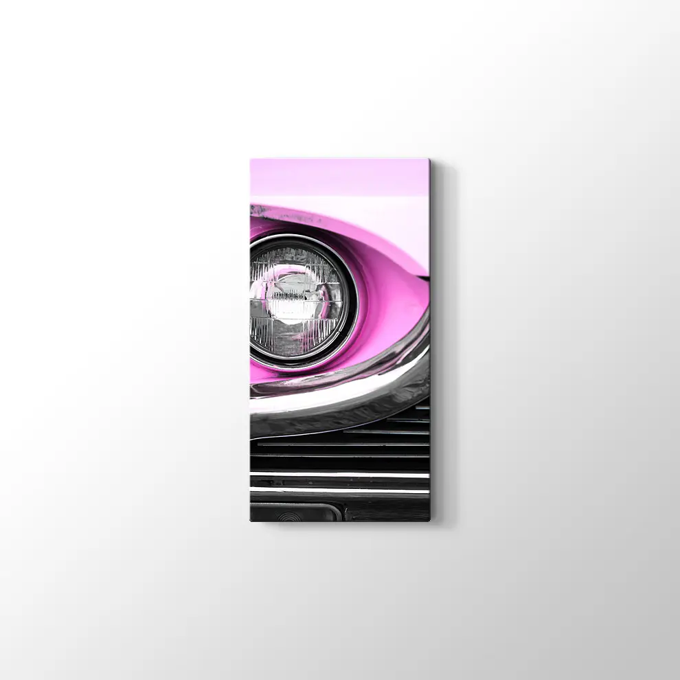 Pembe Ford 1964 Thunderbird Kanvas Tablo