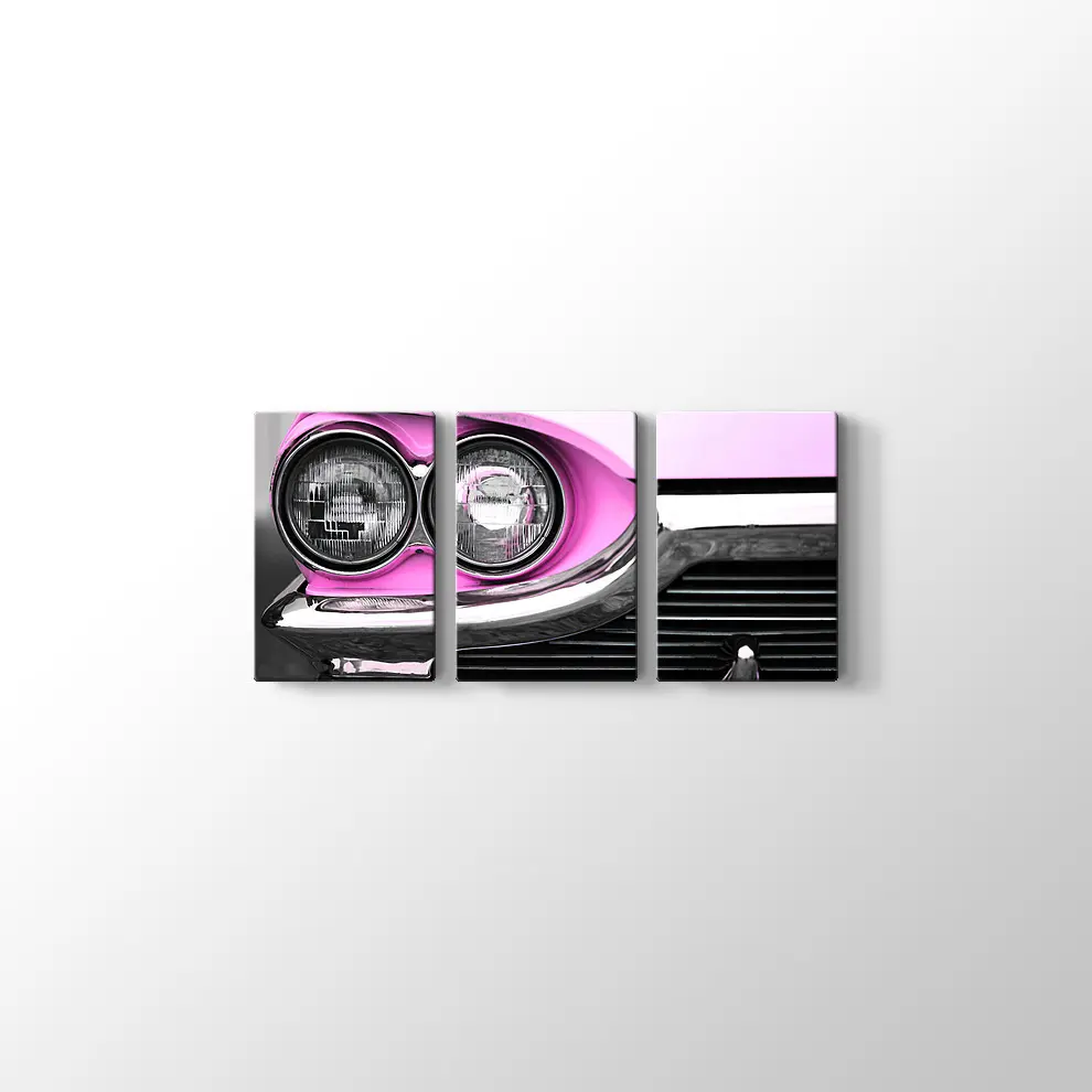 Pembe Ford 1964 Thunderbird Kanvas Tablo